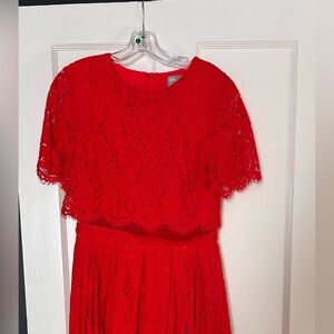 ASOS Red Lace Formal Dress